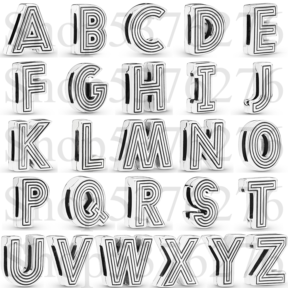 Women'S Fashion From The 20S - 925 Sterling Silver Bead Alphabet Letter