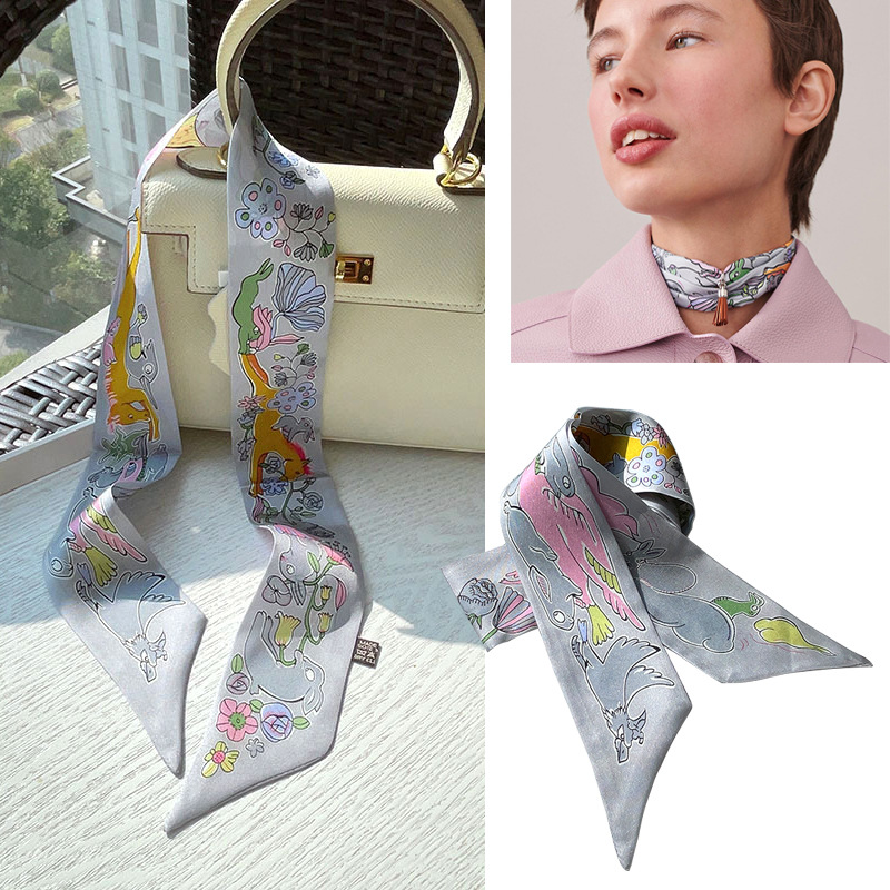 Women'S Fashion Hats - 2024 Spring 100% Silk Ring Scarf