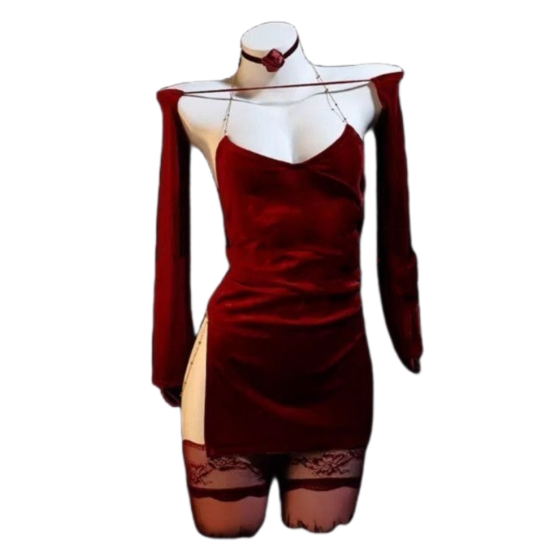 Bodycon Dress Women - Sexy Rose Red Dress Women High