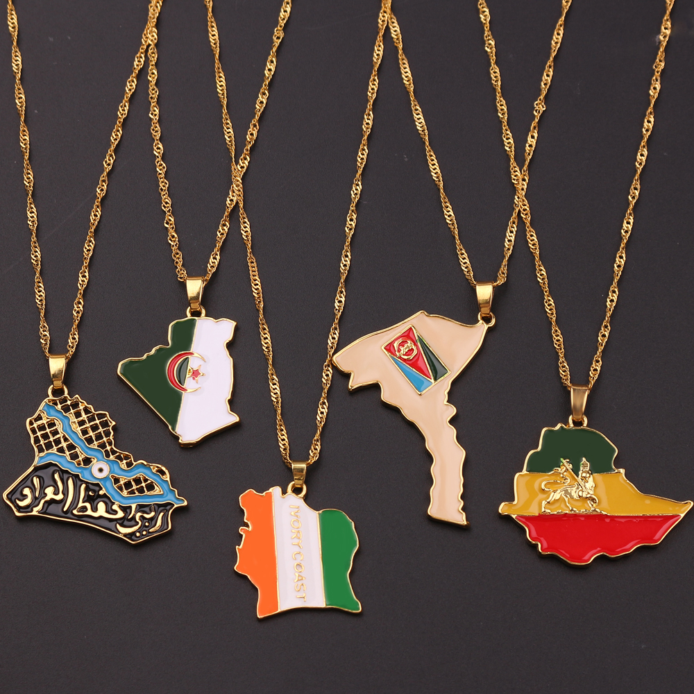 Women Fashion Necklace - Fashion Trend World Map Necklace Creative
