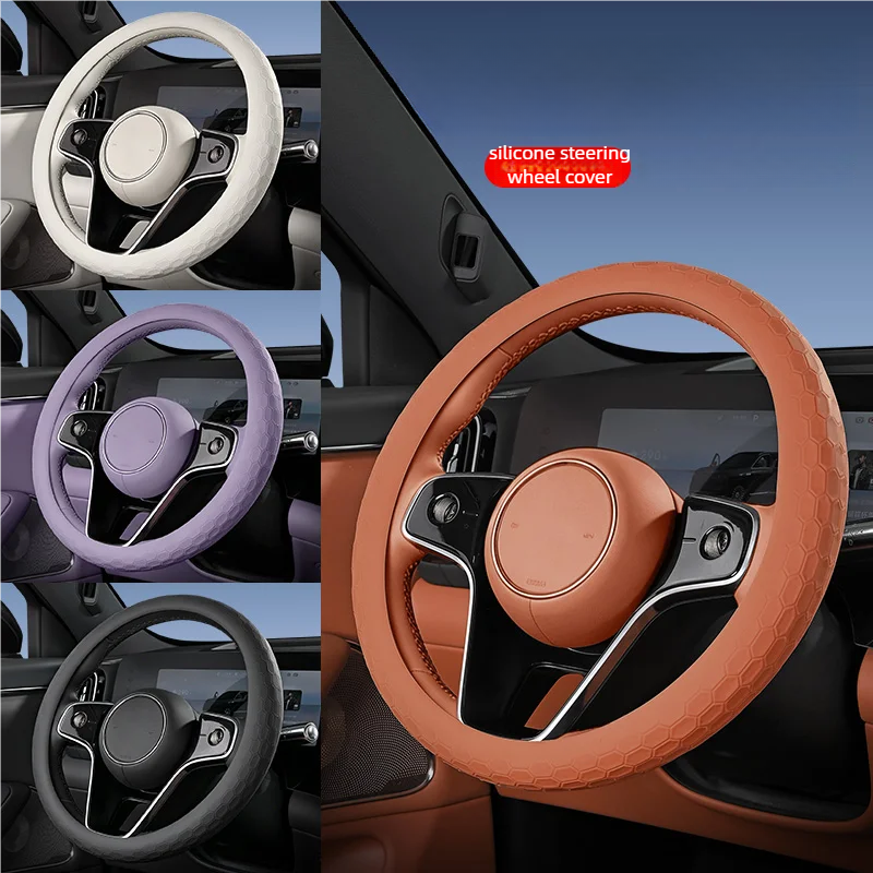Women Fashion Hub - Car Silicone Steering Wheel Cover for