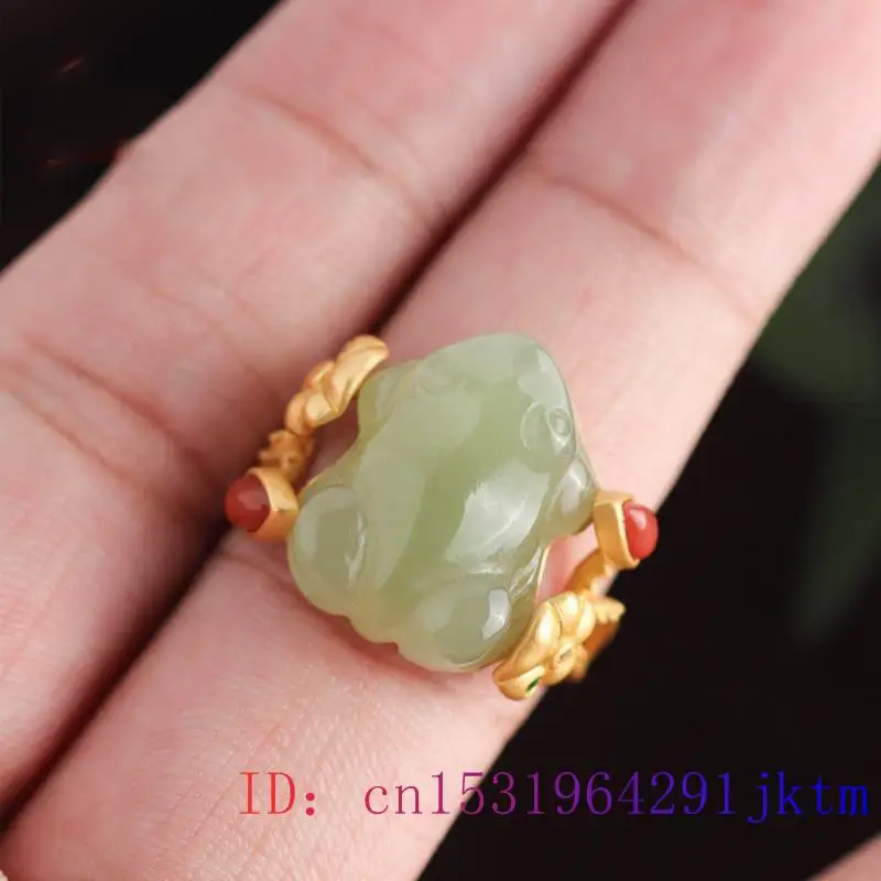 Green Jade Frog Rings Charms N - مراجعة Women Fashion Jewellery وسعره