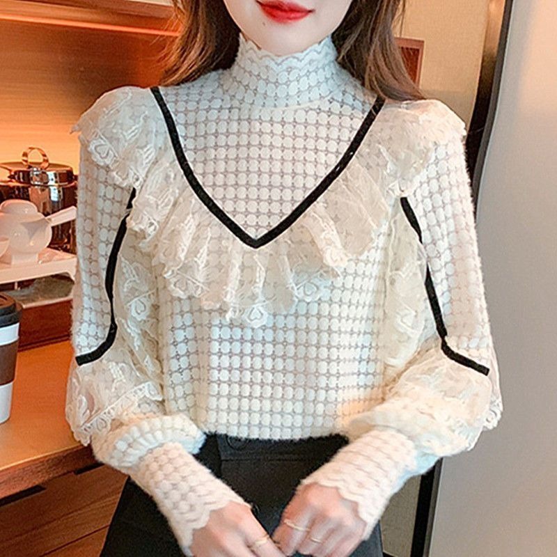 Fleece Lined High Neck Ruffle  - مراجعة Women Fashion Necklace وسعره