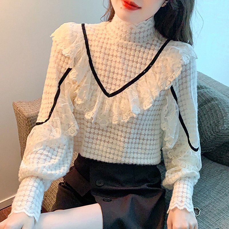 Fleece Lined High Neck Ruffle  - مراجعة Women Fashion Necklace وسعره