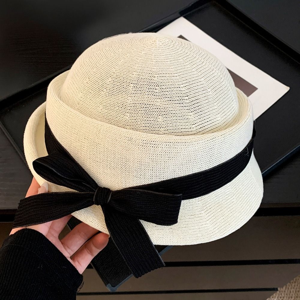 Retro Bowknot Bow Topper Hat W - مراجعة Bucket Hat Women وسعره