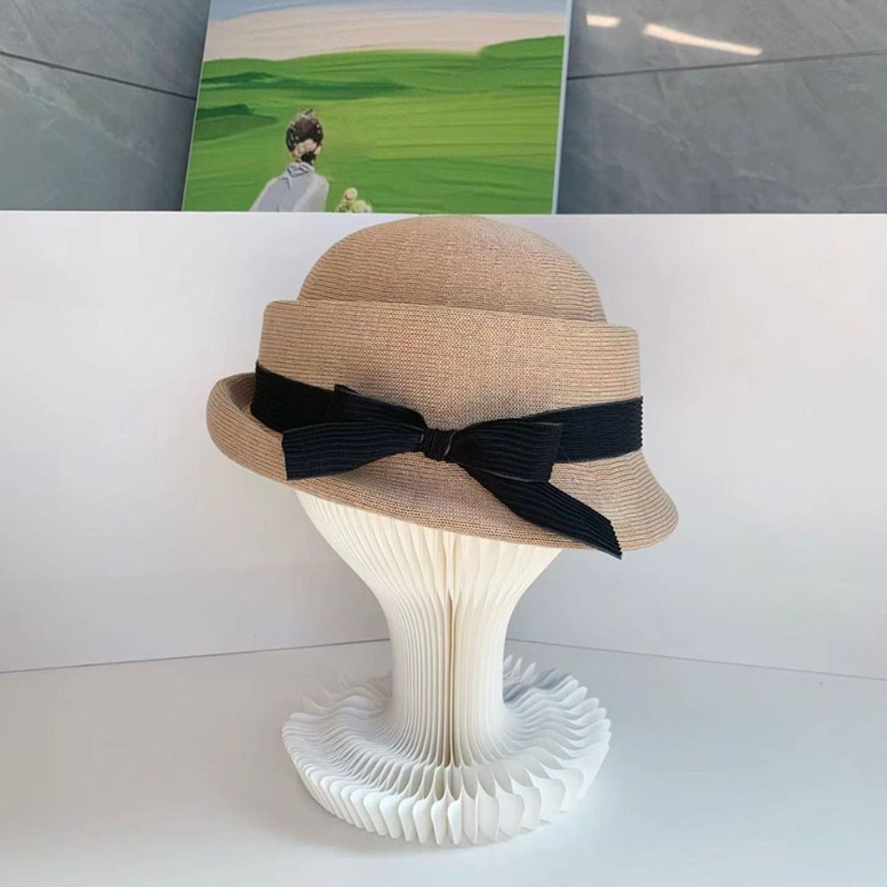 Retro Bowknot Bow Topper Hat W - مراجعة Bucket Hat Women وسعره