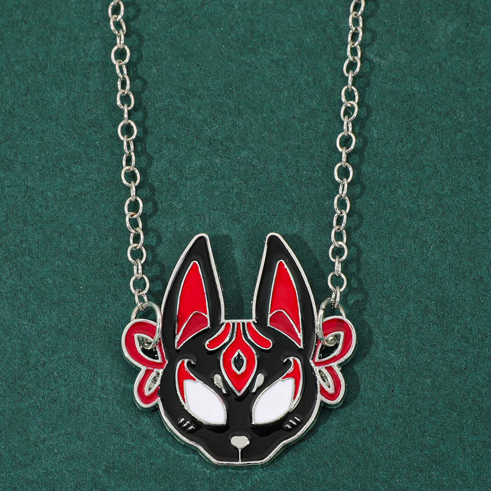 Fashion Anime Fox Mask Metal E - مراجعة Women Fashion Necklace وسعره