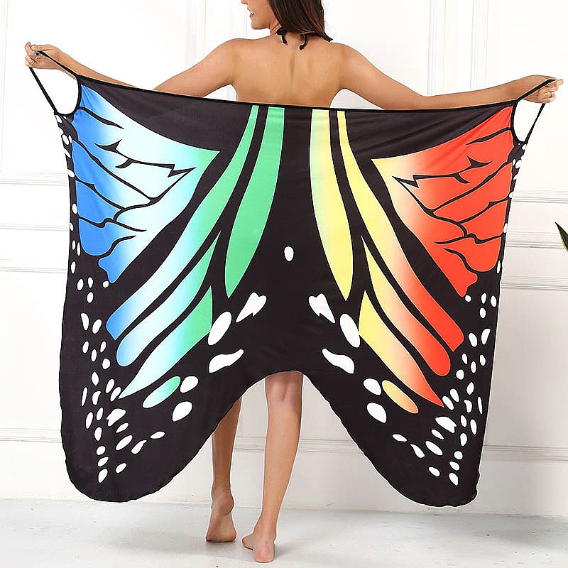 Sexy Butterfly Print Women Swi - مراجعة Printed Wrap Skirt وسعره