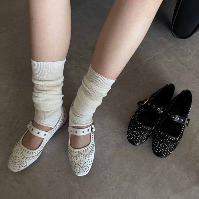 Retro Rivet Buckle Design Flat - مراجعة Women'S Fashion Brands وسعره