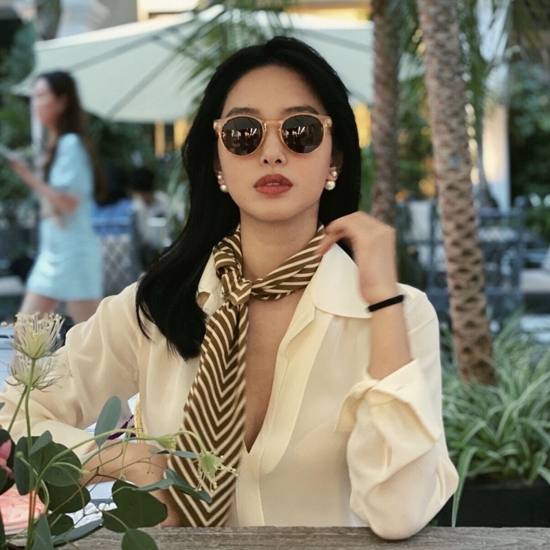Stripe Print 100% Silk Neck He - مراجعة Women'S Fashion Hats وسعره