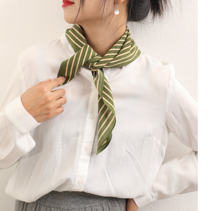 Stripe Print 100% Silk Neck He - مراجعة Women'S Fashion Hats وسعره