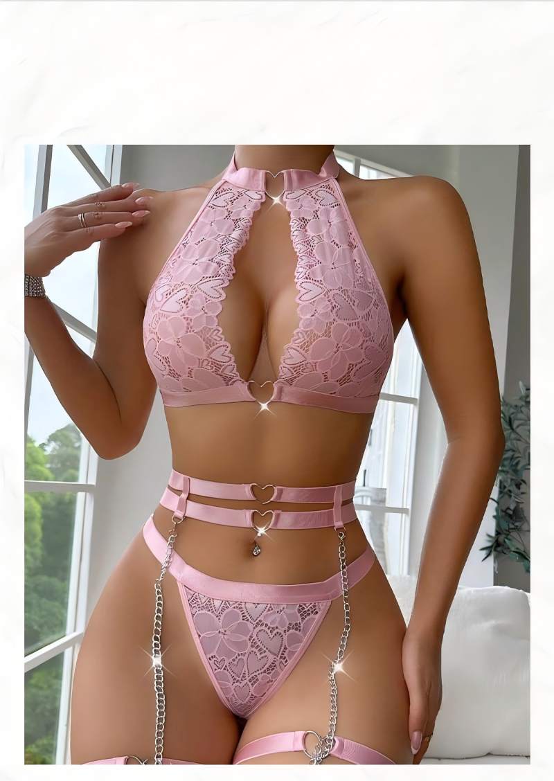 Sexy Lingerie Set Push Up Lace - مراجعة Women Fashion Necklace وسعره