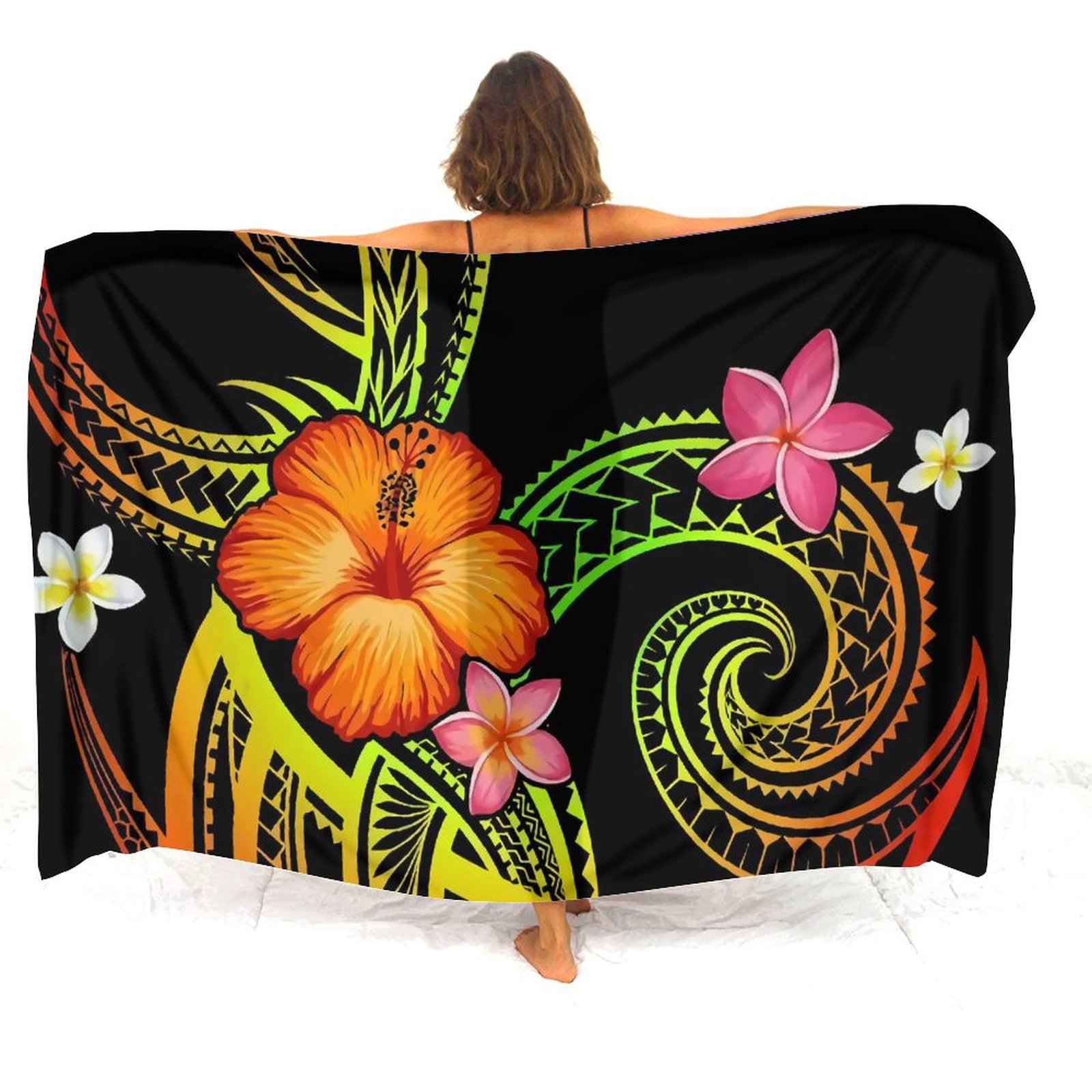 Polynesian Art Print Sarong La - مراجعة Printed Wrap Skirt وسعره