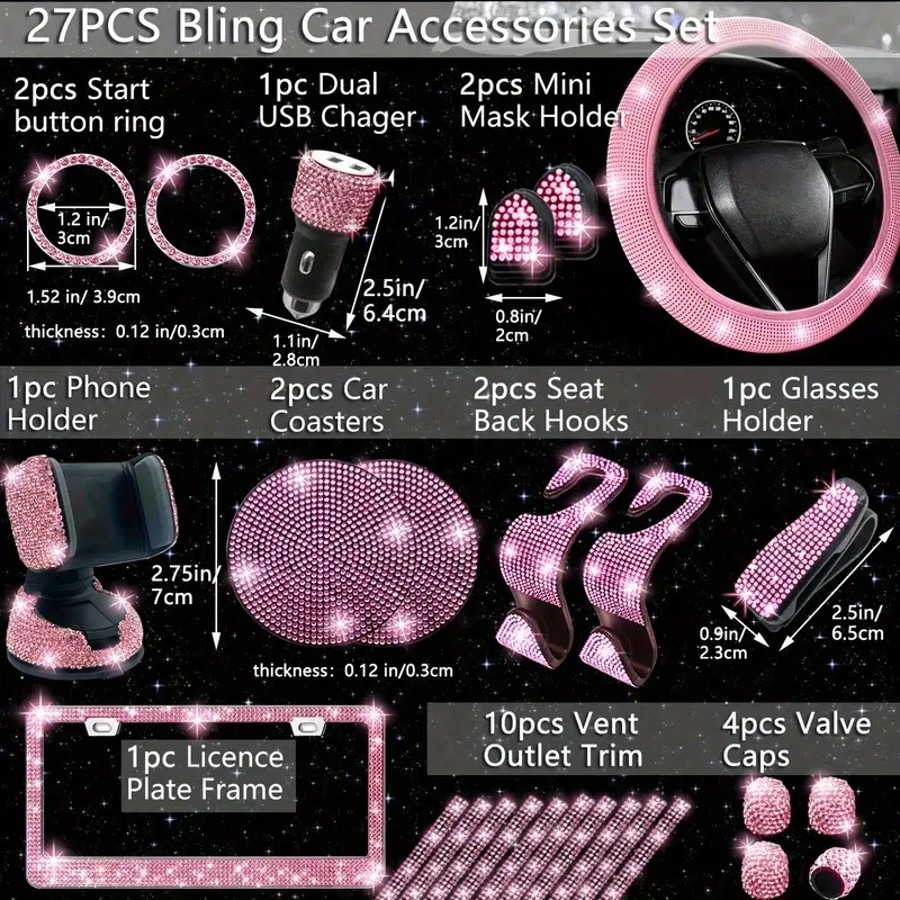 Artificial Diamond Car Steerin - مراجعة Women Fashion Hub وسعره