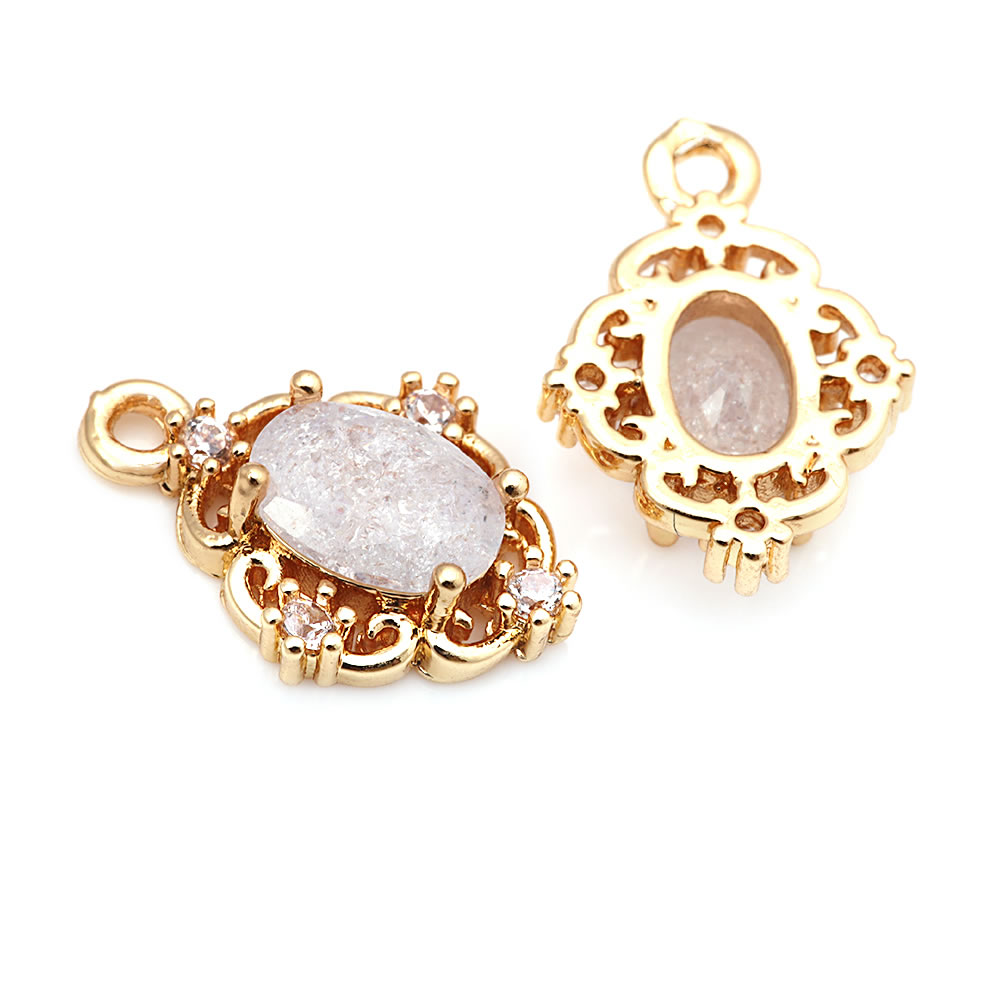 18K Gold Color Brass and Zirco - مراجعة Women Fashion Jewellery وسعره