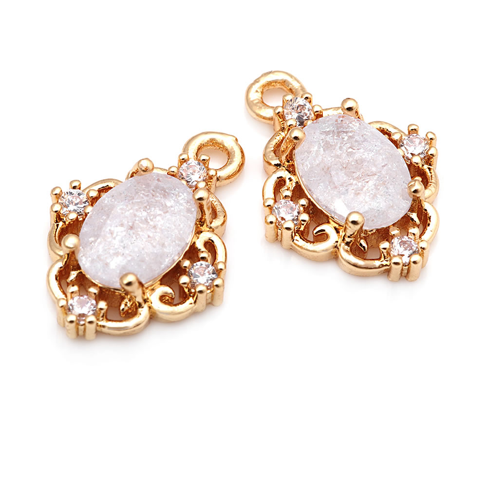 18K Gold Color Brass and Zirco - مراجعة Women Fashion Jewellery وسعره