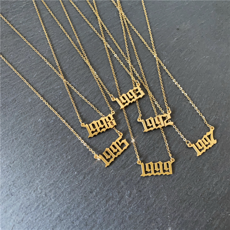 Year Number Birth Date Necklac - مراجعة Women'S Fashion Year 2000 وسعره