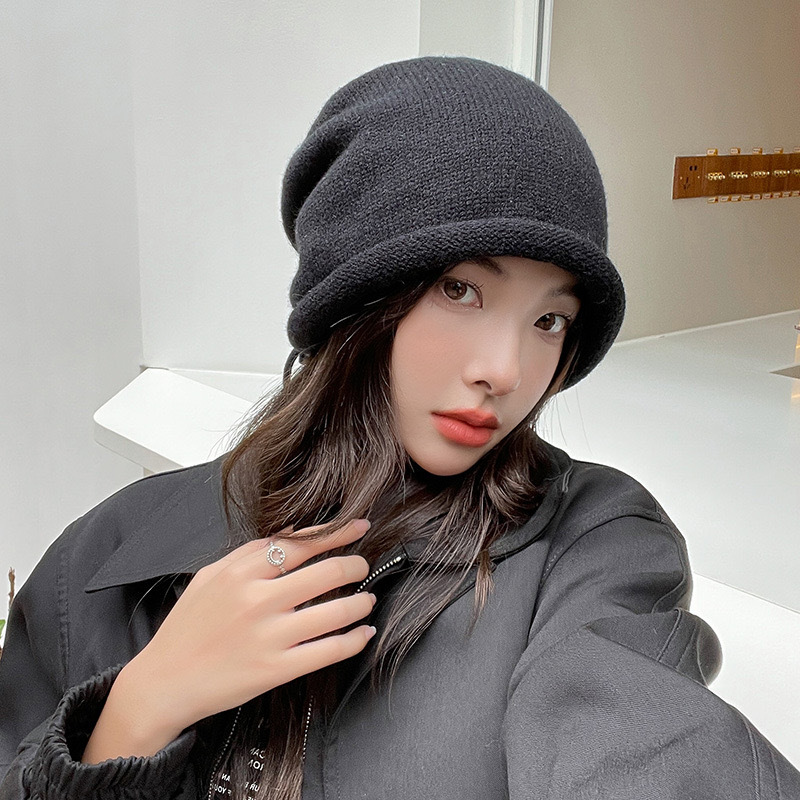 Knitted Bonnet Hoods Female Wi - مراجعة Women'S Fashion Hats وسعره