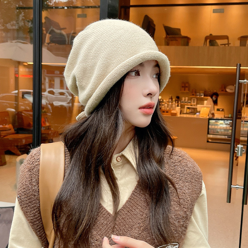Knitted Bonnet Hoods Female Wi - مراجعة Women'S Fashion Hats وسعره