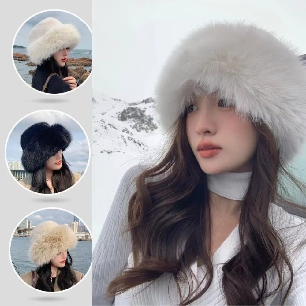 Fashion Headwear Fluffy Fur Wi - مراجعة Bucket Hat Women وسعره