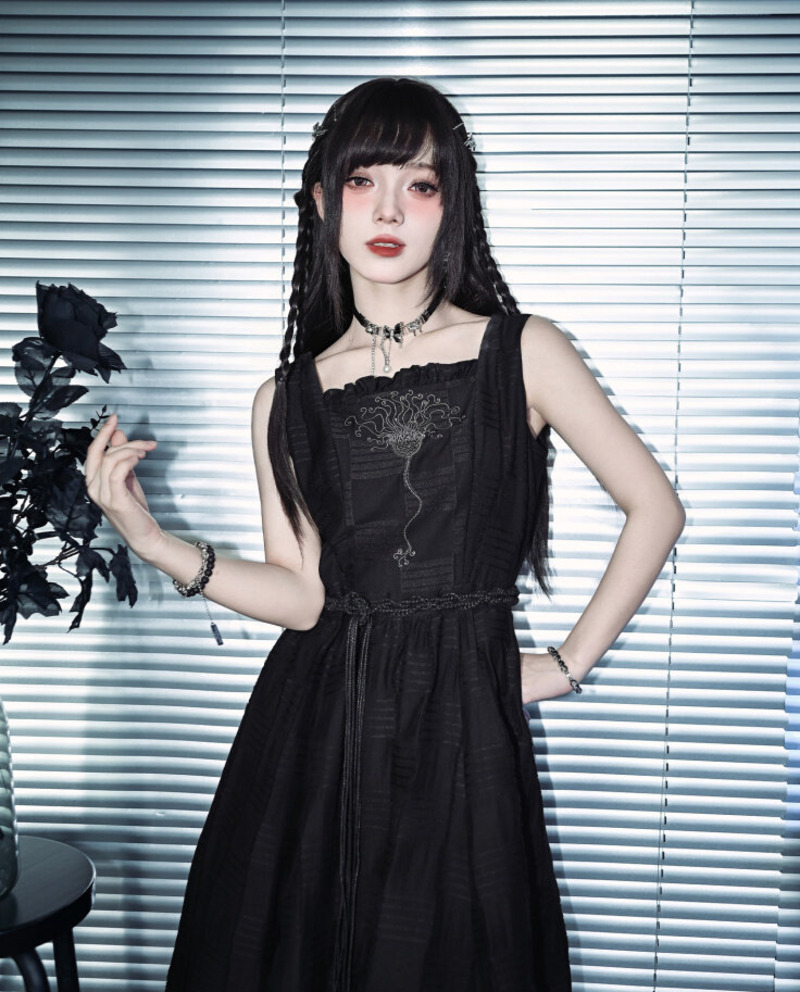 New Crinoid Embroidery Black D - مراجعة Knitted Vest Women وسعره