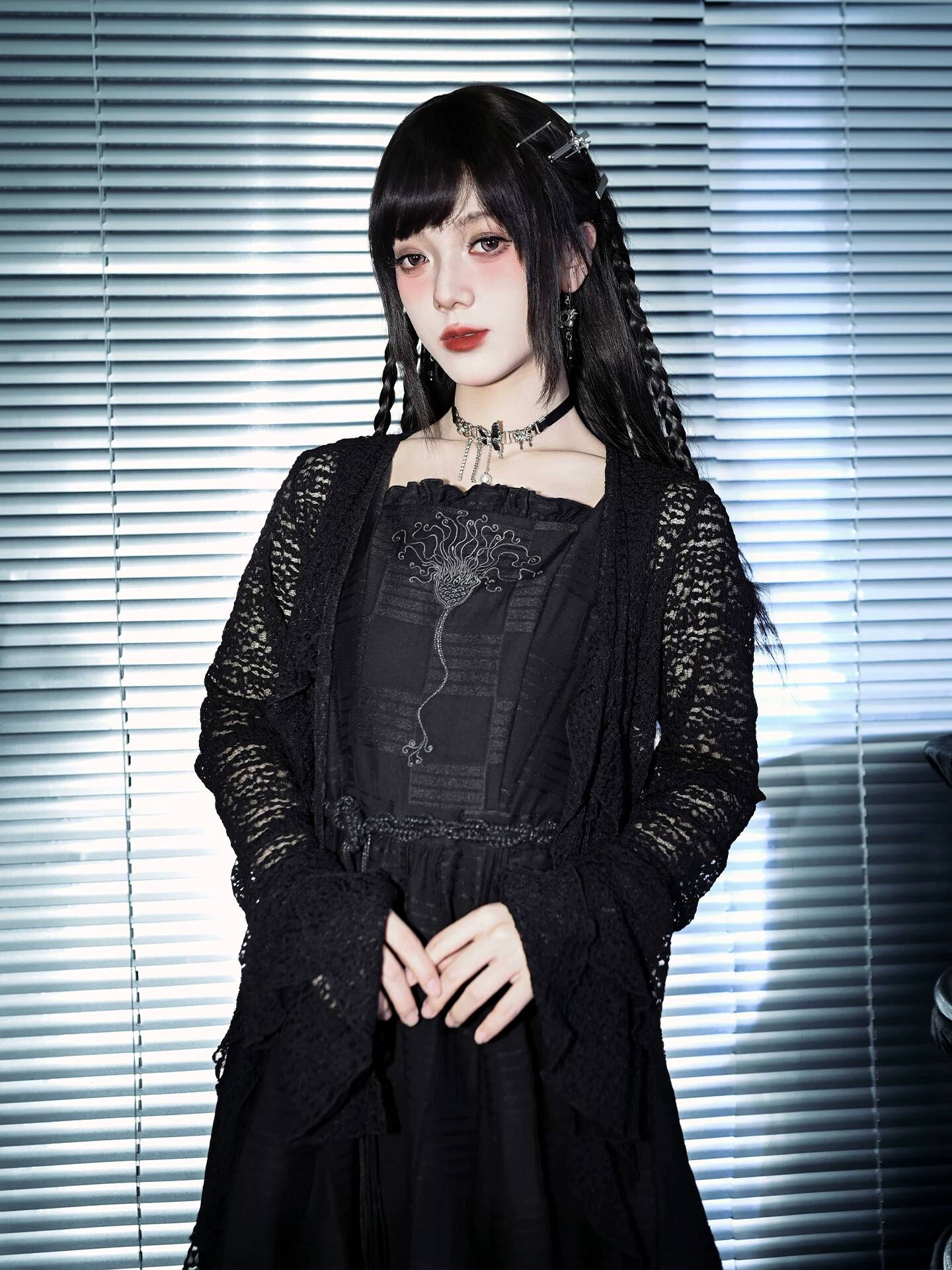 New Crinoid Embroidery Black D - مراجعة Knitted Vest Women وسعره