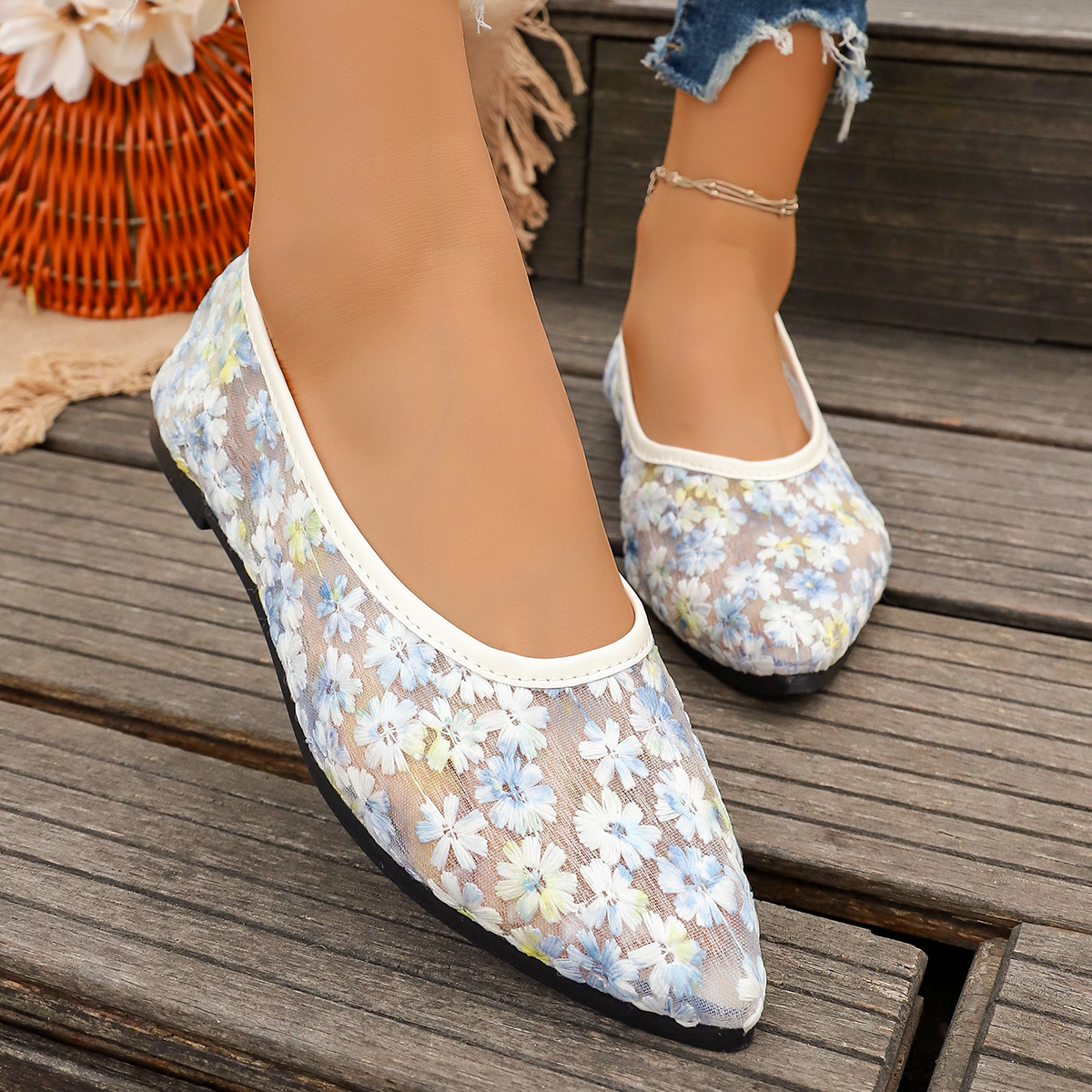 Summer Elegant Flower Low Heel - مراجعة Women'S Fashion Footwear وسعره
