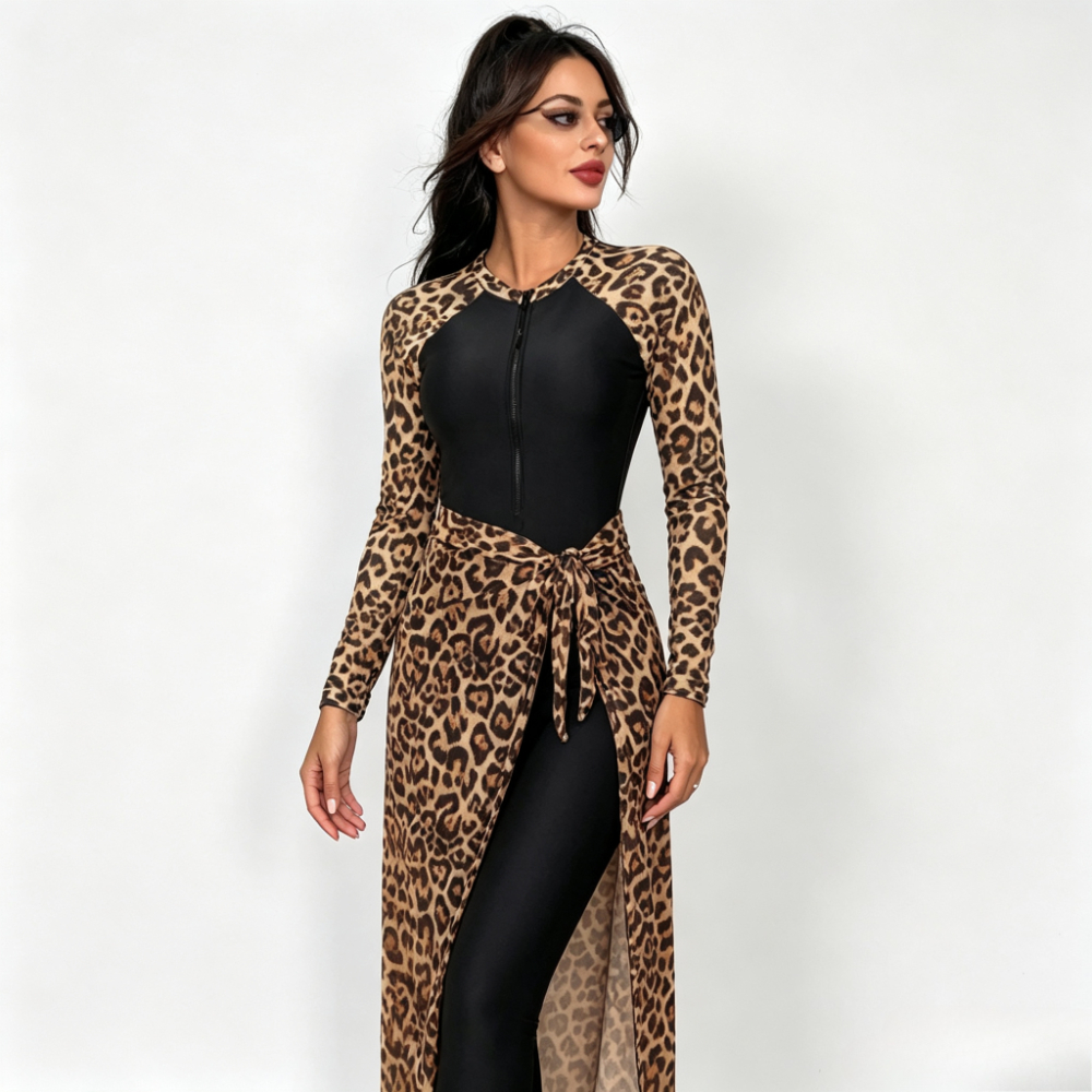 2026 Leopard Print 3 Piece Mod - مراجعة Printed Wrap Skirt وسعره