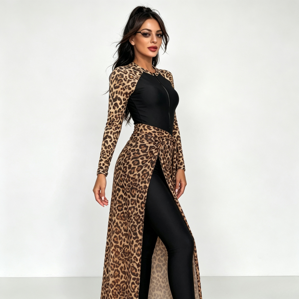 2026 Leopard Print 3 Piece Mod - مراجعة Printed Wrap Skirt وسعره