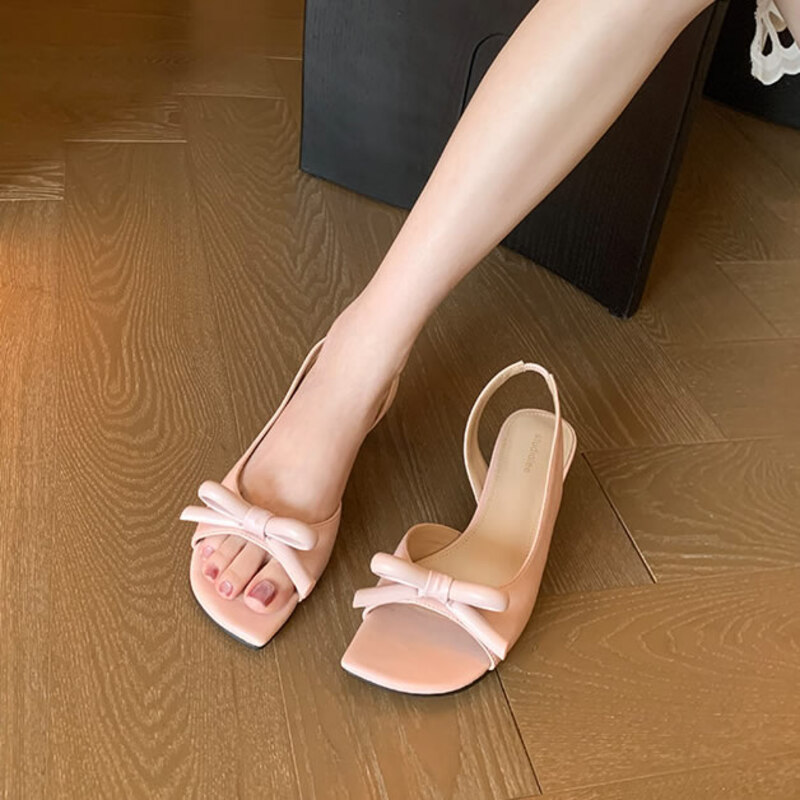 Elegant bow satin low heels sa - مراجعة Slip Dress Satin وسعره