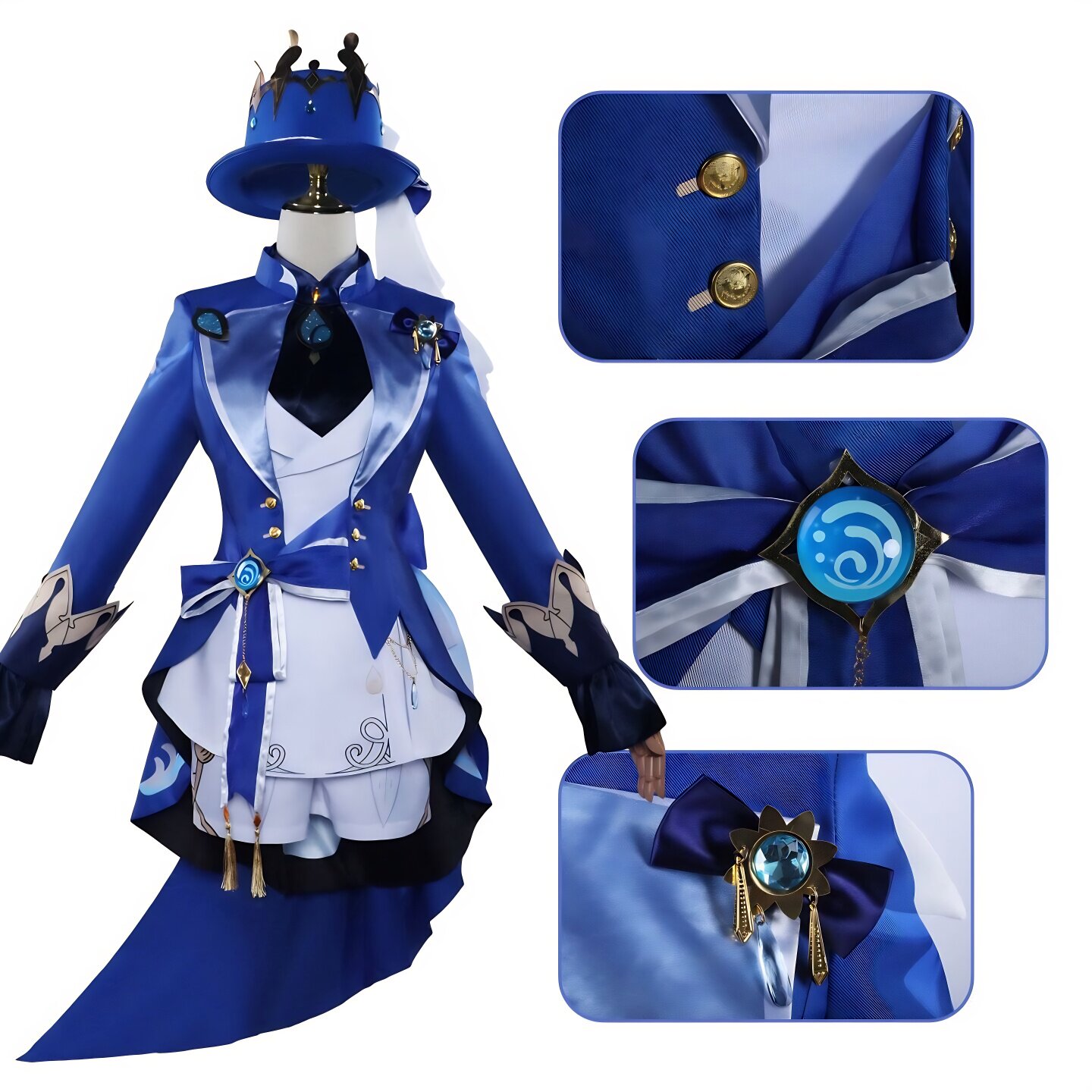 Furina Cosplay Costume Game Ge - مراجعة Knitted Vest Women وسعره