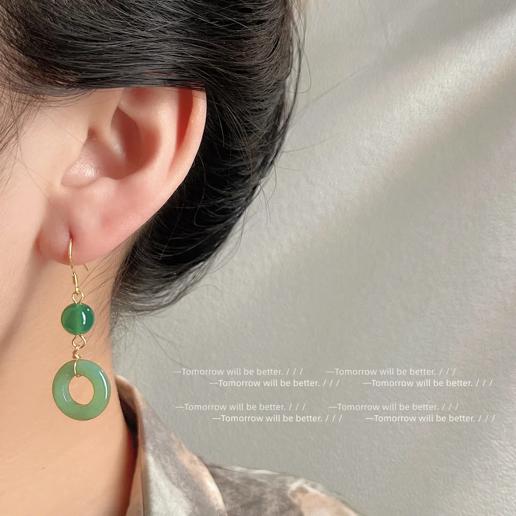 Green Real Jade Ring Earrings  - مراجعة Women Fashion Jewellery وسعره