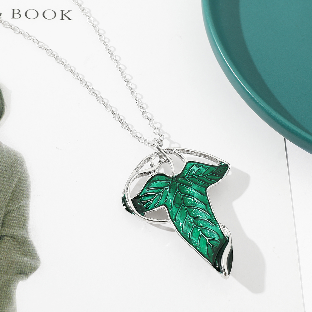 Vintage Green Leaf Pendant Nec - مراجعة Women Fashion Necklace وسعره