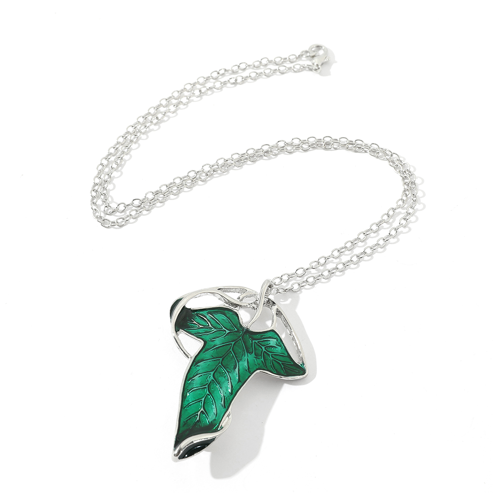 Vintage Green Leaf Pendant Nec - مراجعة Women Fashion Necklace وسعره