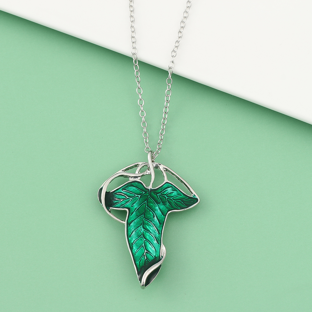 Vintage Green Leaf Pendant Nec - مراجعة Women Fashion Necklace وسعره