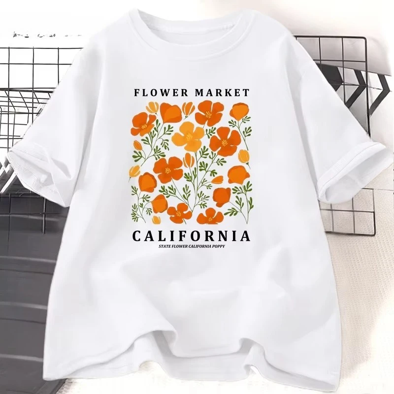 Flower Market California T Shi - مراجعة Women'S Fashion Market Size وسعره