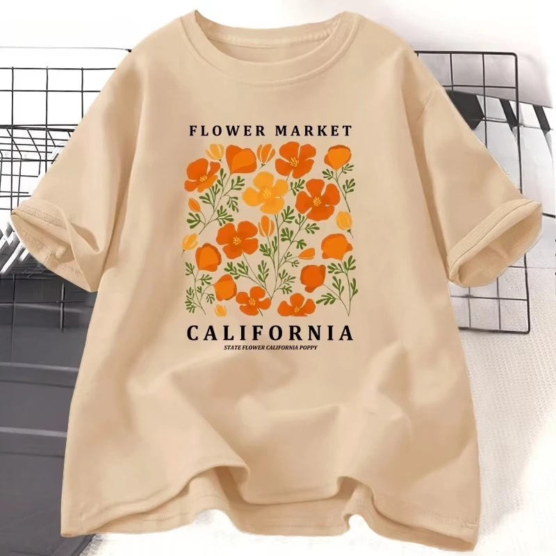 Flower Market California T Shi - مراجعة Women'S Fashion Market Size وسعره