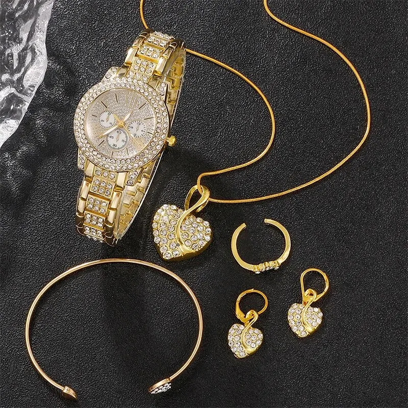 Women's Quartz Watch Gold Luxu - مراجعة Women Fashion Necklace وسعره