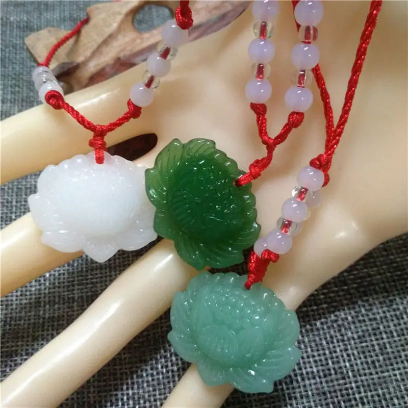 Natural Green Jade Lotus Penda - مراجعة Women Fashion Jewellery وسعره