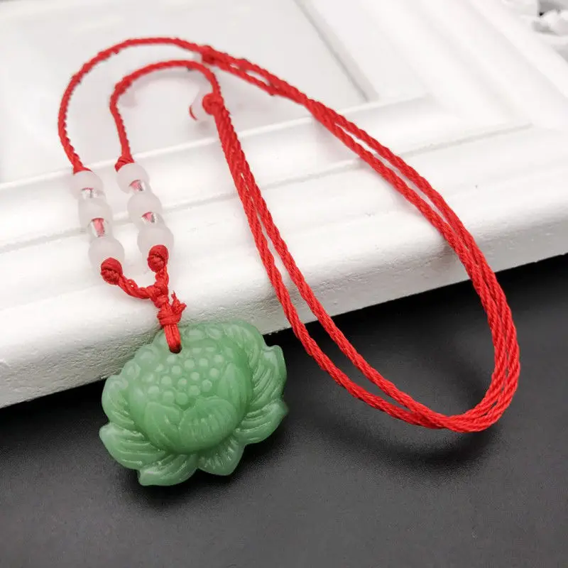 Natural Green Jade Lotus Penda - مراجعة Women Fashion Jewellery وسعره