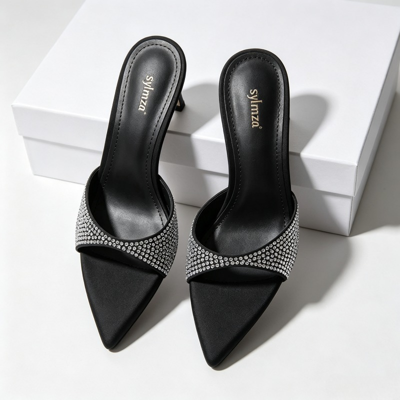 Rhinestone Designer Heels Slip - مراجعة Slip Dress Satin وسعره