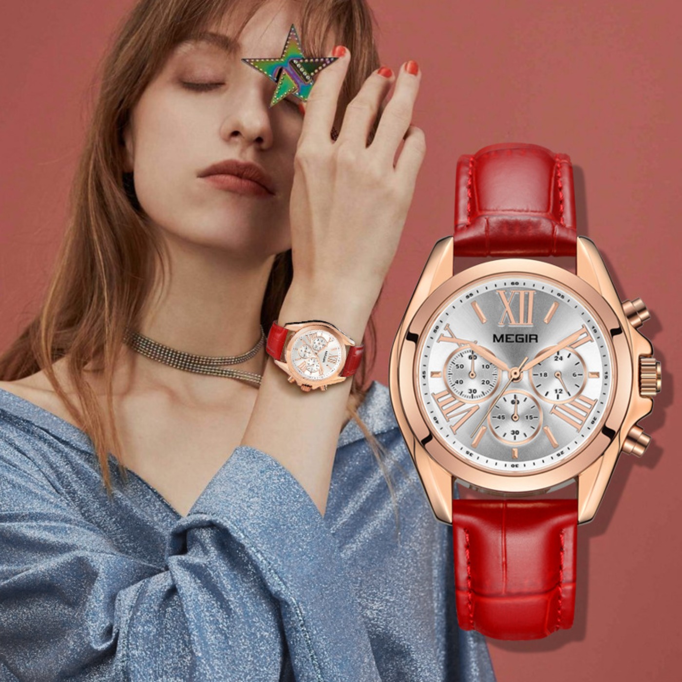 MEGIR New Luxury Leather Watch - مراجعة Women'S Fashion Brands وسعره