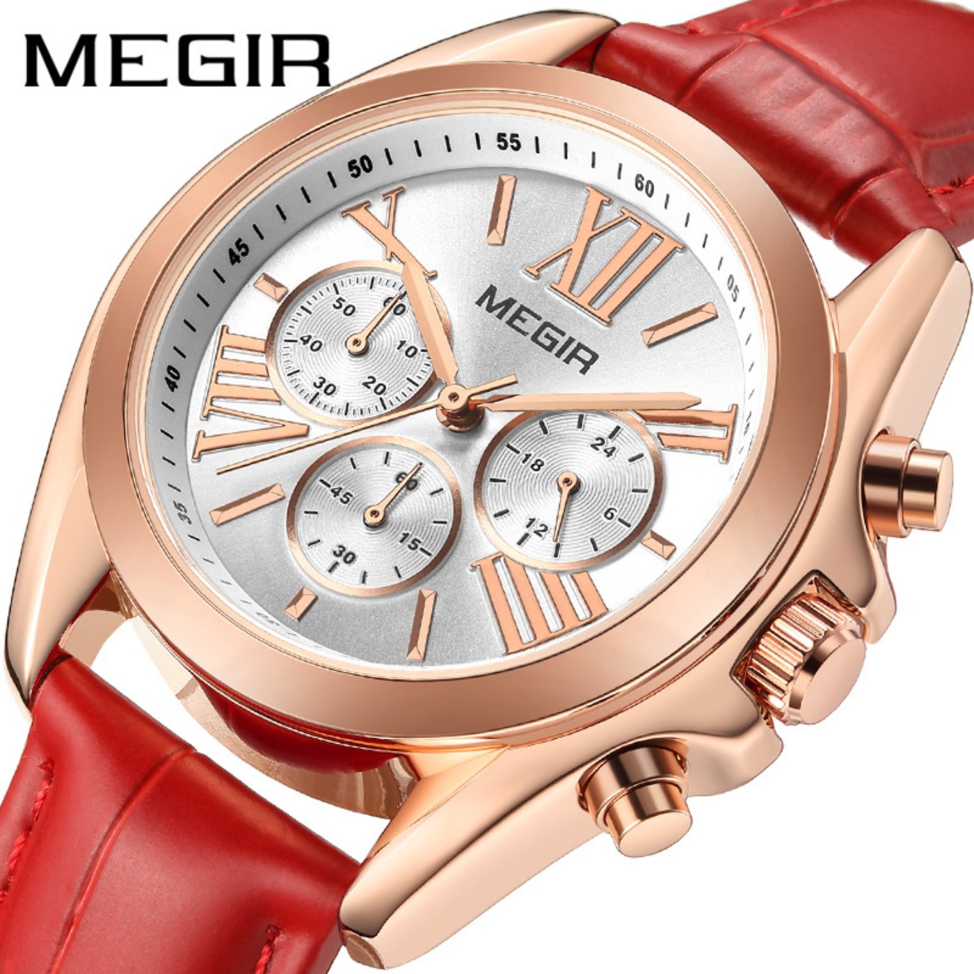 MEGIR New Luxury Leather Watch - مراجعة Women'S Fashion Brands وسعره
