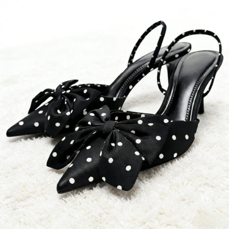 Brown Polka Dot Butterfly Knot - مراجعة Slip Dress Satin وسعره