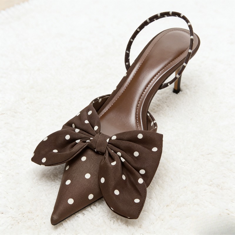 Brown Polka Dot Butterfly Knot - مراجعة Slip Dress Satin وسعره