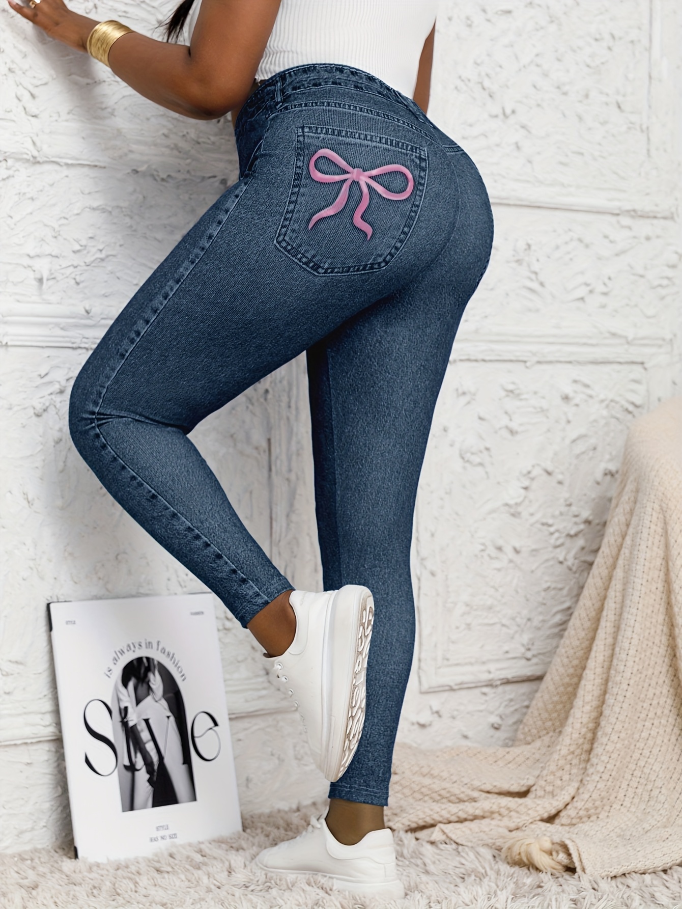 Plus Size Women's Stretch Deni - مراجعة Women'S Fashion Leggings وسعره