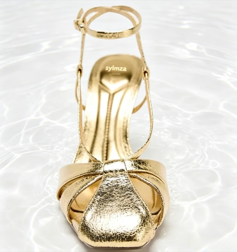 Fashion Gold Thin Heeled Sanda - مراجعة Women'S Fashion Brands وسعره