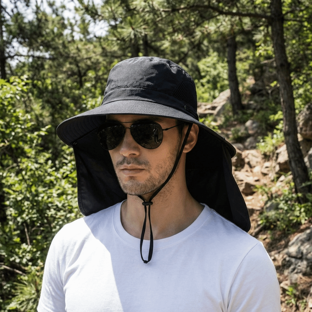 Removable Cloth Men Sun Hat Bi - مراجعة Bucket Hat Women وسعره
