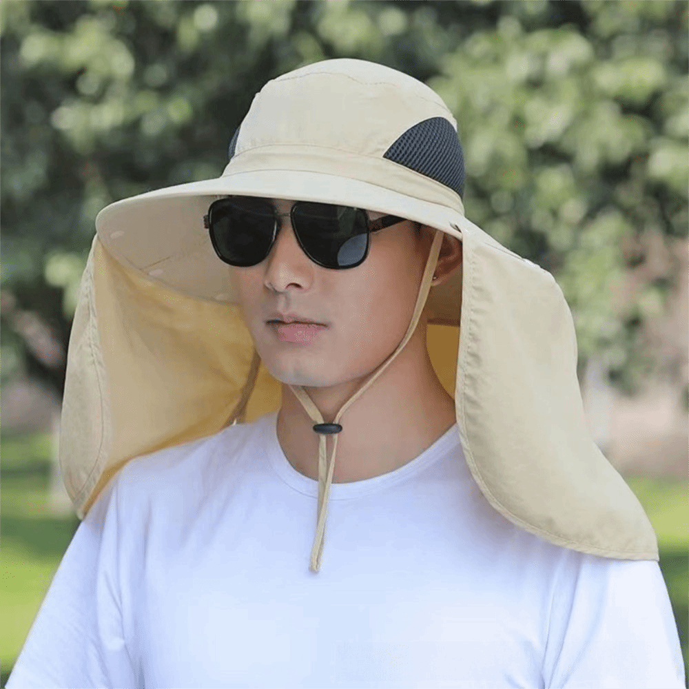 Removable Cloth Men Sun Hat Bi - مراجعة Bucket Hat Women وسعره