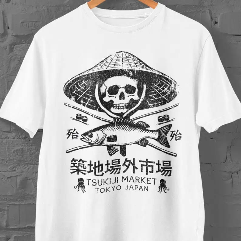 TakTsukiji Fish Market T-Shirt - مراجعة Women'S Fashion Market Size وسعره
